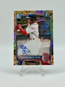 2025 Bowman Chrome Natanael Yuten 1st Chrome Auto Popcorn Refractor 5/5 SP - Picture 1 of 2