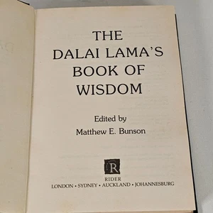 The Dalai Lama's Book of Wisdom edited by Matthew E. Bunson published by Rider. - Imagen 1 de 10