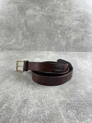 Ремень Polo Ralph Lauren коричневый натуральная кожа с латунной пряжкой размер 40/100 - Изображение 1 из 4