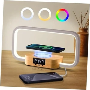 Bedside Table Lamp Wireless Charger: Touch Nightstand Lamp with USB Port | - Picture 1 of 7