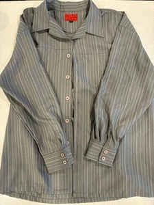 Jean Paul Men Jacquard Textured Button Down Short Sleeve Shirt 3XL Made In Italy - Picture 1 of 7