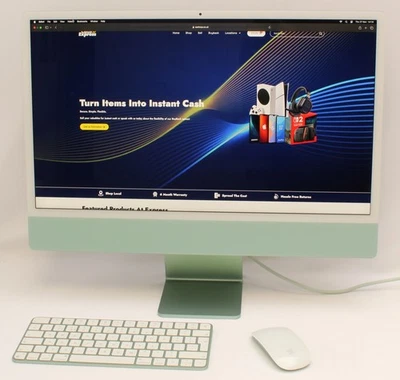 Apple iMac 24" 2021 M1 256GB 8GB RAM 7 Core GPU 8 Core GPU MacOS Sonoma PC (U) - Image 1 of 4