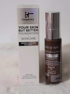 IT COSMETICS YOUR SKIN BUT BETTER FOUNDATION + SKINCARE DEEP COOL 62 1 OZ BOXED - Image 1 of 3