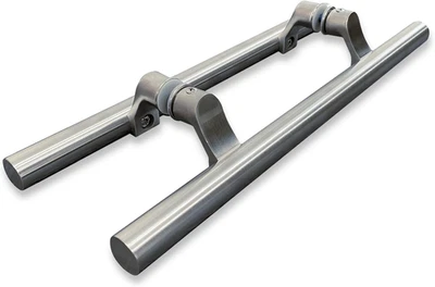 Post-Mount Offset Double-Sided Ladder Style Push-Pull Stainless Door Handle - Image 1 of 4