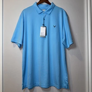 Callaway Golf Polo Shirt Baby Blue Opti-Dri Swing Tech Size XL NWT GOLF ******** - Picture 1 of 11