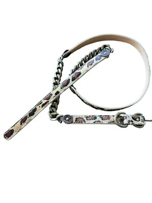 J Crew Belt Calf Hair And Chain Leopard Pattern 1/2 Inch Wide - Image 1 of 4