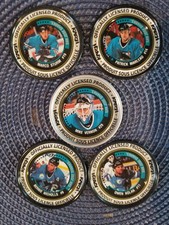 1997-98 KATCH Medallions San Jose Sharks Lot(5), Incl. Mike Vernon(Silver) MINT!