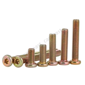 M6 M8 Furniture Connector Bolts Flat Head Allen Screws Socket Bolts Zinc Plated - Picture 1 of 12