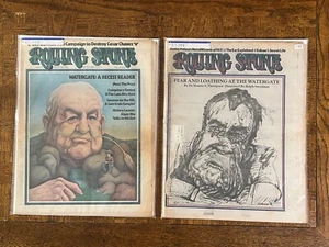 Ralph Steadman Rolling Stone Magazines #143 & #144 1973  Nixon & Watergate - Picture 1 of 11