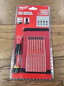 Milwaukee Tool 48-22-2217 Multi-Bit Screwdriver,6 3/4 In L,8 Pcs - Picture 1 of 3