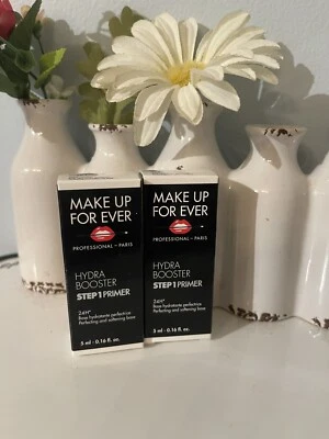 2X MAKE UP FOR EVER HYDRA BOOSTER STEP 1 PRIMER 0.16oz Trial Travel Size NIB - Image 1 of 4