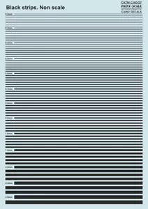 Print Scale 037-camo Decal for airplane Non scale Black strips Waterslide decals - Picture 1 of 12