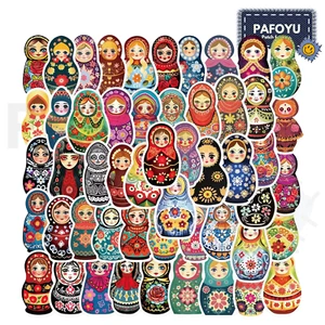Matroschka Matrjoschka Babushka Sticker Set - Russische Puppen Aufkleber 50 Stk. - Bild 1 von 3