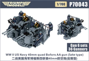 Triumph P70043 1/700 WW ll US Navy 40mm quad Bofors AA gun (Late type) - Picture 1 of 1