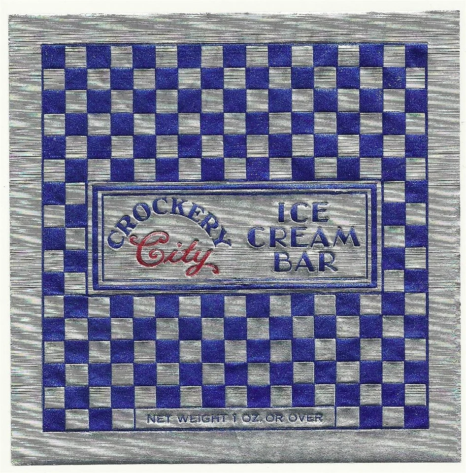 3 Vintage Labels Crockery City Ice Ceam Bar Wrappers East Liverpool, Ohio - Image 1 of 1