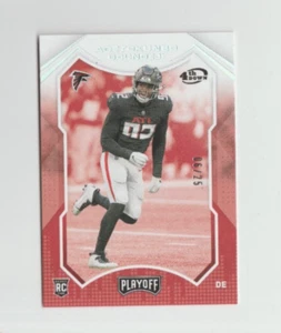 ADETOKUNBO OGUNDEJI 2021 PANINI PLAYOFF ROOKIE 4TH DOWN RED #D /25 ATL FALCONS - Picture 1 of 2