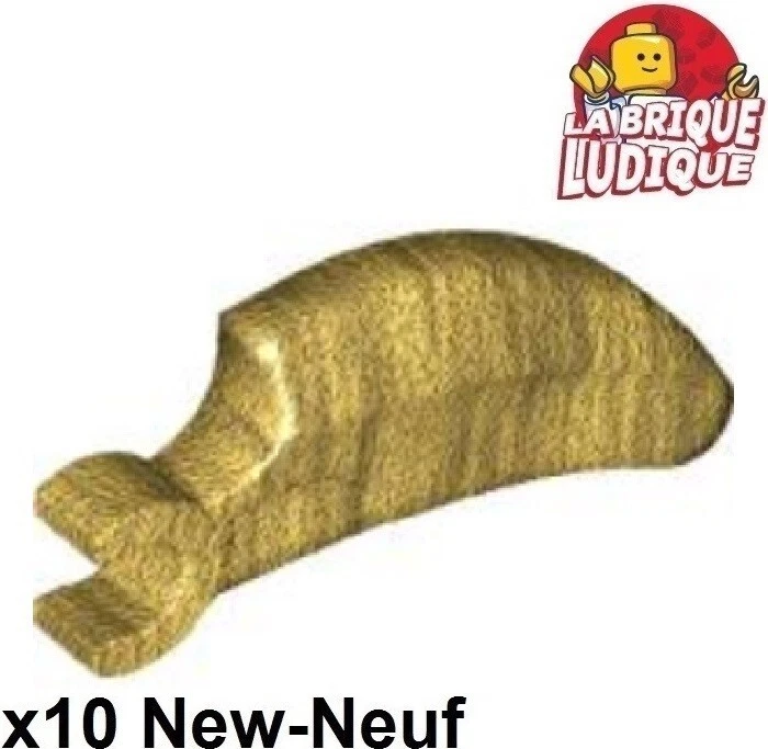 LEGO 10x Barb Large ( Claw Heel) Horn Tooth Clip Gold Golden/Pearl 16770 - Image 1 of 1