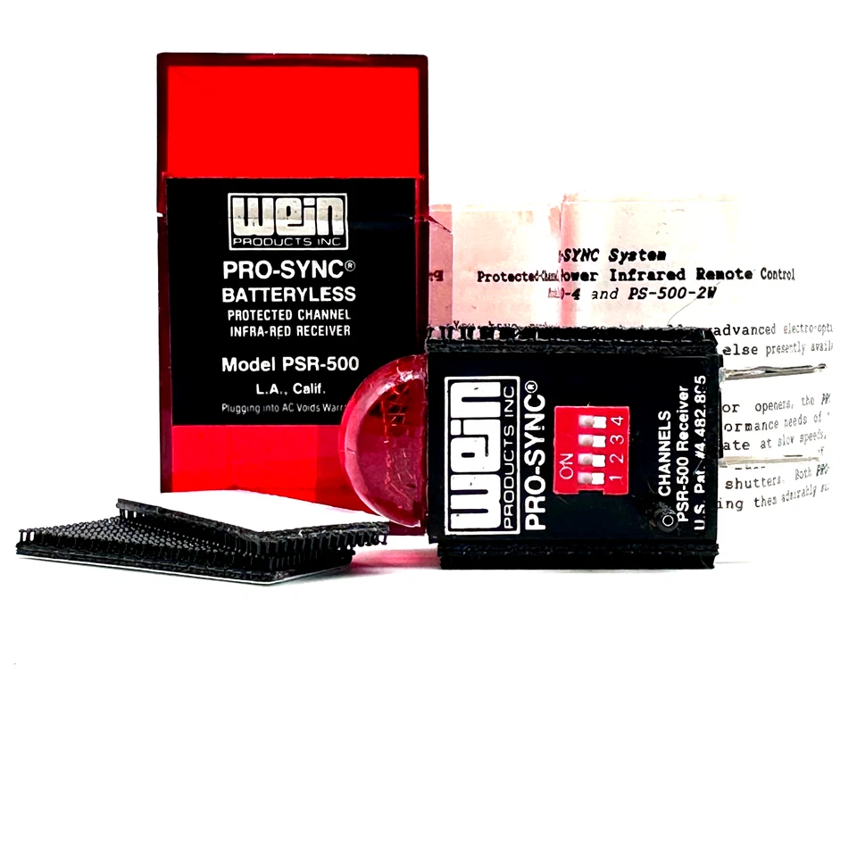 MINT NOS Wein 4 Channel PSR-500 Pro-Sync Batteryless Infra-Red Receiver w/ Cord - Image 1 of 4