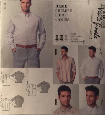 NEW  'BURDA' PATTERN MEN'S CLASSIC SHIRT 7045 SIZE 34-50 - Image 1 of 2