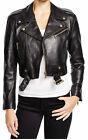 Women's Black Leather Crop Biker 100% New Hot Sexy Style Jacket for Women NF-110