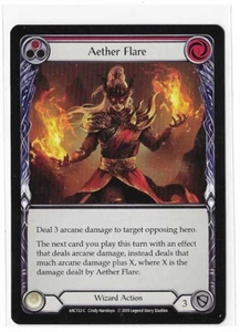 Flesh and Blood FAB 1st Ed Arcane Rising Aether Flare Non Foil ARC132 C Red - Picture 1 of 2