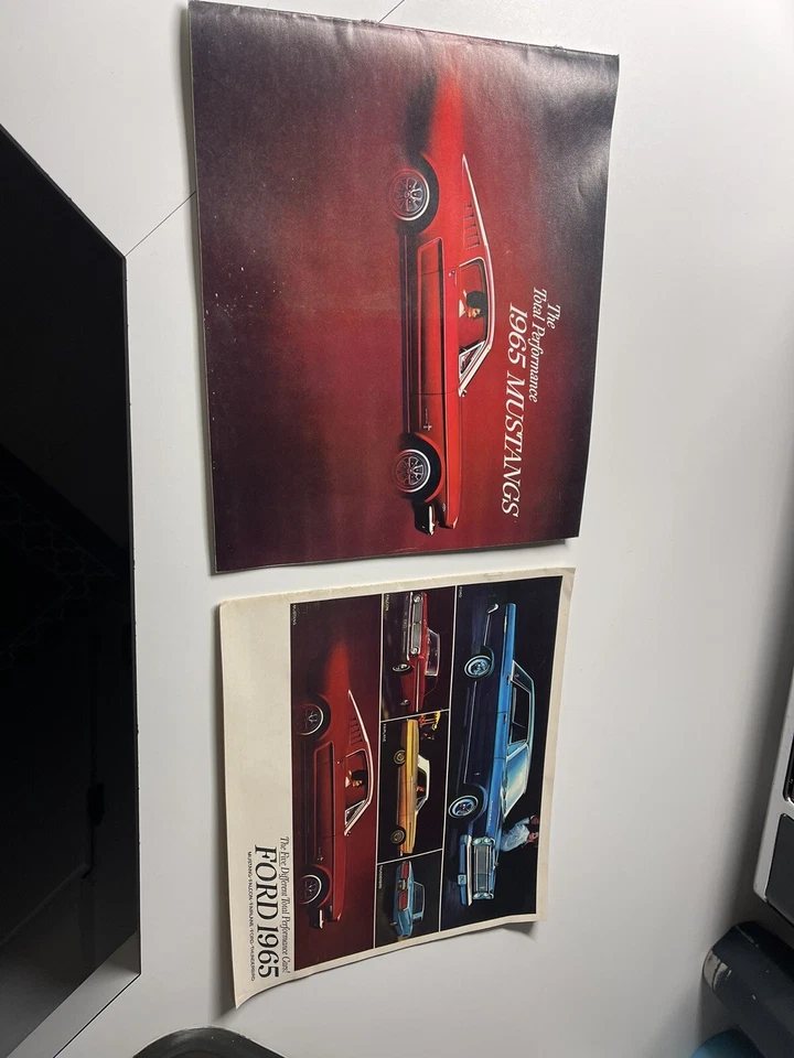2 Ford Mustang 1965, Falcon, Fairlane, Thunderbird, folletos de ventas, Nos Foto 1 de 3