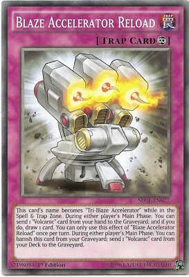 Blaze Accelerator Reload SECE-EN077 Yu-Gi-Oh Card 1st Edition New - Image 1 of 4