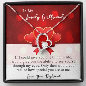 Lovely Girlfriend Necklace Valentine’s Gift, Romantic Jewelry from Boyfriend - Picture 1 of 8