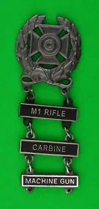 Army Expert Marksmanship Badge M1, CARBINE, MACHINE GUN Qualification Tab Bars - Picture 1 of 2