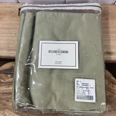 Williams Sonoma Home CHAMBERS (2) 100% Algodón King Fundas de Almohada Hechas en Italia Nuevo de Lote Antiguo Foto 1 de 4