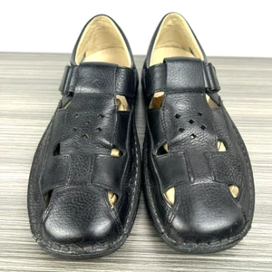 Spring Step Men's Shoes 8 8.5 Black Leather Orthopedic Aspeno Closed Back Sandal - Picture 1 of 11