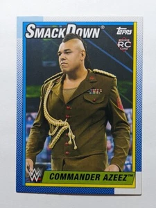 2021 WWE Topps Heritage Commander Azeez Rookie Card #56 SmackDown RC - Picture 1 of 2