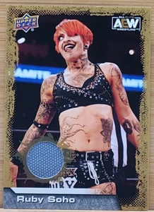 2022 UPPER DECK AEW RUBY SOHO GOLD RELIC ALL ELITE WRESTLING WWE - Picture 1 of 2