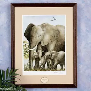 Lenox Elephant Endearment Lg Print Picture Framed $156 SAVE OVER $100 - Picture 1 of 1