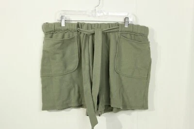 Pantalones Cortos Para Mujer FOREVER 21 Verde Corbata Bolsillos Frontales Talla 2X Foto 1 de 4