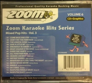 Zoom Karaoke Hits Serie CDG Vol 06 ZKH06 - Hits Pop Mixtos Vol.3 - Imagen 1 de 2