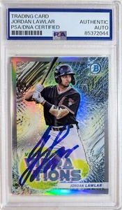 Jordan Lawlar Signed 2022 Bowman Vibrations Trading Card Auto PSA/DNA Dbacks - Picture 1 of 1