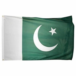 Pakistan Pakistani National Large Flag 5ft X 3ft CRICKET WORLD CUP New 2 eyelets - Picture 1 of 4