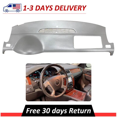 Fit For 2007-2014 Tahoe Avalanche Suburban Yukon Dash Cover Cap Liquid Mercury - Image 1 of 4