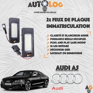 ✳️ 2x Feux de plaque d'immatriculation LED AUDI A5 ✳️ Anti-Erreur OBD ✳️ - Picture 1 of 4
