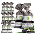 10 Pack Bamboo Charcoal Nature Fresh Air Purifying 4.7inch X 6.3inch, Grey 