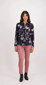 VASSALLI LONG SLEEVE SHIRT - SILHOUETTE PRINT - SIZE 8 - 4308A - BNWT - Picture 1 of 5