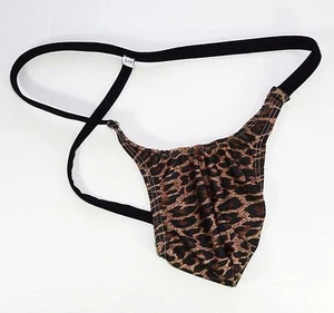 K4464 Wild Leopard prints Sexy Hot Mens Pouch Thong Low Rise Swim Tricot  - Picture 1 of 1