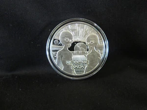 Serie Alien We'll Be Back 1 oz Plata Hecho en EE. UU. Encapsulado PFL COV-19 OVNI BU Redondo - Imagen 1 de 2