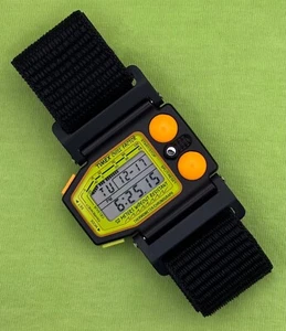 1990 Vintage Timex Digital Watch - Chill Factor - K-28 Surf - RARE - Nice Strap! - Picture 1 of 18