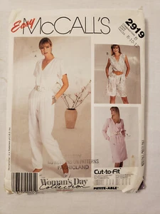 Mono de vestir pequeño estampado de costura Easy McCall's 2919 para mujer talla B (8-10-12) - Imagen 1 de 9