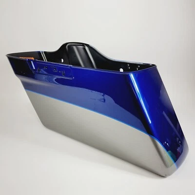 2017 Harley-Davidson Ultra Limited Superior Blue / Silver Left Oem Saddlebag - Image 1 of 4