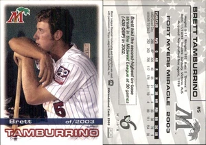 Brett Tamburrino 2003 Grandstand Fort Myers Miracle RC FREE SHIP *AutographDen* - Picture 1 of 1