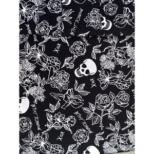 Betsey Johnson Totenkopf Floral Queen Bettwäsche Set 6 Stück schwarz weiß - Bild 1 von 4