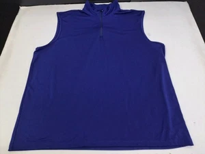 Polo Golf Ralph Lauren Mens 1/4 Zip Sleeveless Pullover Dark Blue 2XL #7303 - Picture 1 of 8